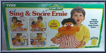 Sing & Snore Ernie from Sesame Street - Plush manufactured by Tyco [Back]