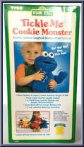 Tickle Me Cookie Monster from Sesame Street - Plush manufactured by Tyco [Back]