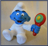 Baby Smurf (Sitting with Rattle) Action Figure