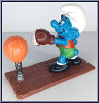 Boxer Smurf (Brown Gloves) from Smurfs - Super Smurfs manufactured by Peyo [Loose]