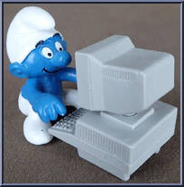 Computer Smurf from Smurfs - Super Smurfs manufactured by Peyo [Loose]