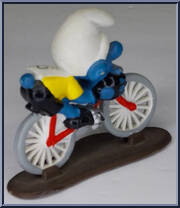 Cyclist Smurf from Smurfs - Super Smurfs manufactured by Peyo [Loose]