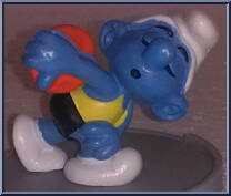 Discus Thrower Smurf from Smurfs - Super Smurfs manufactured by Peyo [Loose]