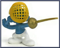 Fencer Smurf from Smurfs - Super Smurfs manufactured by Peyo [Loose]