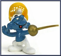 Fencer Smurf from Smurfs - Super Smurfs manufactured by Peyo [Loose]