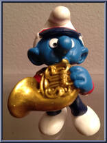 French Horn Smurf Action Figure