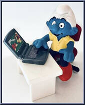 Laptop Smurf from Smurfs - Super Smurfs manufactured by Peyo [Loose]