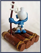 River Raft Smurf from Smurfs - Super Smurfs manufactured by Peyo [Loose]