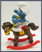 Rocking Horse Smurf from Smurfs - Super Smurfs manufactured by Peyo [Loose]