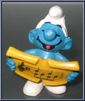 Singer Smurf (Sheet Music) Action Figure