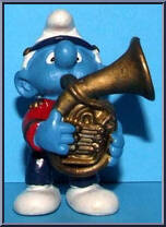 Tenor Horn Smurf Action Figure