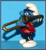 Trombone Brainy Smurf Action Figure