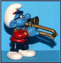 Trombone Brainy Smurf from Smurfs - Music manufactured by Peyo [Loose]