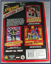 Spider-Man (Fists of Fury) from Spider-Man - Adventure Hero - Carded manufactured by Toy Biz [Back]