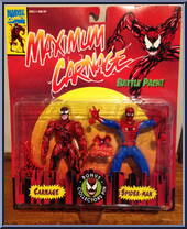 Carnage vs. Spider-Man (Web Racer) from Spider-Man - Maximum Carnage manufactured by Toy Biz [Front]