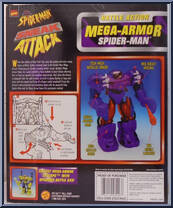Spider-Man (Spider Sense) from Spider-Man - Battle Action Mega-Armor manufactured by Toy Biz [Back]