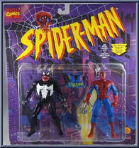 Venom & Spider-Man (Web Shooter) from Spider-Man - Canadian 2-Pack - Series 1 manufactured by Toy Biz [Front]