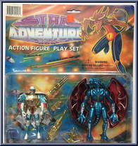 White Warrior / Blue Alien Action Figure
