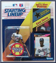 Eric Davis (Extended) from Starting Lineup - Baseball - 1992 Series manufactured by Kenner [Front]