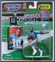 Barry Sanders (Convention Special) from Starting Lineup - Football - 1999 Series manufactured by Kenner [Front]