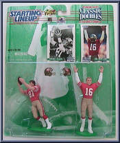 Dwight Clark / Joe Montana from Starting Lineup - Football - Classic Doubles - 1997 manufactured by Kenner [Front]