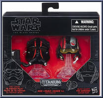 Tie Fighter Pilot  Poe Dameron from Star Wars - Black Series - Titanium - Helmets manufactured by Hasbro [Front]