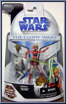 Ahsoka Tano from Star Wars - Clone Wars (2008) - White / Blue Cards manufactured by Hasbro [Front]