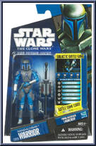 Mandalorian Warrior from Star Wars - Clone Wars (2008) - Battle Game Cards manufactured by Hasbro [Front]