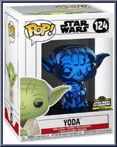 Dagobah Yoda (Blue Chrome) from Star Wars - Pop! Vinyl Figures manufactured by Funko [Front]