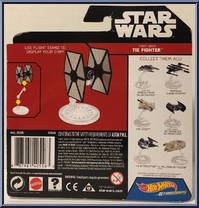 First Order TIE Fighter from Star Wars - Hot Wheels Starships - Rogue One manufactured by Mattel [Back]