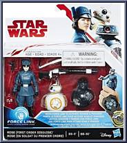 Rose (First Order Disguise) / BB-8 / BB-9E from Star Wars - Last Jedi - Basic Series manufactured by Hasbro [Front]
