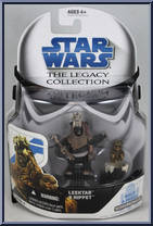 Leektar & Nippet from Star Wars - Legacy Collection - Blue / White Cards manufactured by Hasbro [Front]
