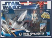 Naboo Royal Fighter (with Obi-Wan Kenobi) from Star Wars - Movie Heroes - Darth Maul Package - Vehicles manufactured by Hasbro [Front]