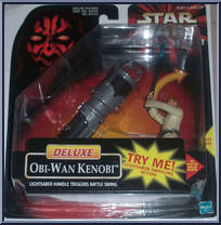 Obi-Wan Kenobi from Star Wars - Phantom Menace - Deluxe Figures manufactured by Hasbro [Front]