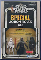 Villain Set (Stormtrooper, Darth Vader, Death Star Trooper) from Star Wars - Vintage Collection - Exclusives - Target manufactured by Hasbro [Front]