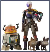 Sabine Wren & Chopper from Star Wars - Vintage Collection (2018) - Rebels manufactured by Hasbro [Loose]