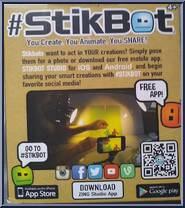 Clear Green Bot from Stikbot - Basic Series manufactured by Zing [Back]