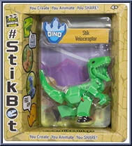 StikVelociraptor (Green) from Stikbot - Dino manufactured by Zing [Front]