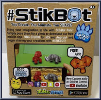 StikHippo (Red) from Stikbot - Safari Pets manufactured by Zing [Back]