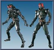 Masked Rider Black RX & Masked Rider Black (Anniversary) from Super Imaginative Chogokin - Classics 2008 manufactured by Bandai [Front]