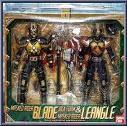 Masked Rider Blade (Jack Form) & Leangle from Super Imaginative Chogokin - 2-Pack Boxed Set manufactured by Bandai [Front]