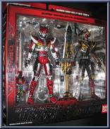 Masked Rider Den-O (Liner Form) & Zeronos (Zero Form) from Super Imaginative Chogokin - 2-Pack Boxed Set manufactured by Bandai [Front]