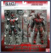 Masked Rider Den-O (Sword Form) & Momotaros Imagin from Super Imaginative Chogokin - 2-Pack Boxed Set manufactured by Bandai [Front]