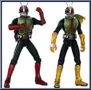 Masked Rider II & Shocker Rider from Super Imaginative Chogokin - 2-Pack Boxed Set manufactured by Bandai [Front]