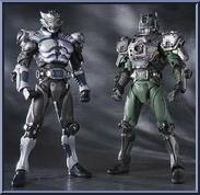 Masked Rider Zolda and Taiga from Super Imaginative Chogokin - 2-Pack Boxed Set manufactured by Bandai [Front]