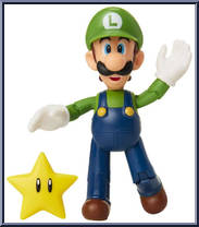 Luigi (with Super Star) Action Figure