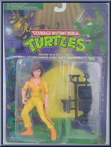 April O' Neil (Orange & Blue Stripe) [Reissue] from Teenage Mutant Ninja Turtles - 1998 - Basic Figures manufactured by Playmates [Front]
