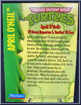 April O' Neil [Reissue] from Teenage Mutant Ninja Turtles - 1994 - Basic Figures (with Cards) manufactured by Playmates [Card]