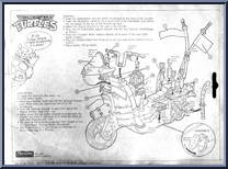 Samurai Scooter from Teenage Mutant Ninja Turtles - 1992 - Accessories manufactured by Playmates [Instructions]