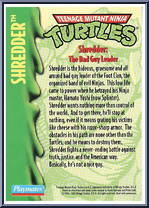 Shredder [Reissue] from Teenage Mutant Ninja Turtles - 1994 - Basic Figures (with Cards) manufactured by Playmates [Card]